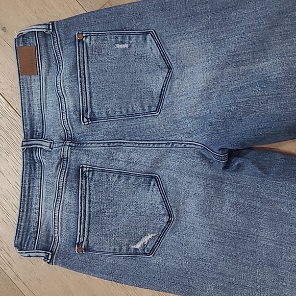 Judy Blue Jeans Women's sz 5/27 Boyfriend Fit Mid Rise Distressed Denim Jeans - Picture 5 of 15